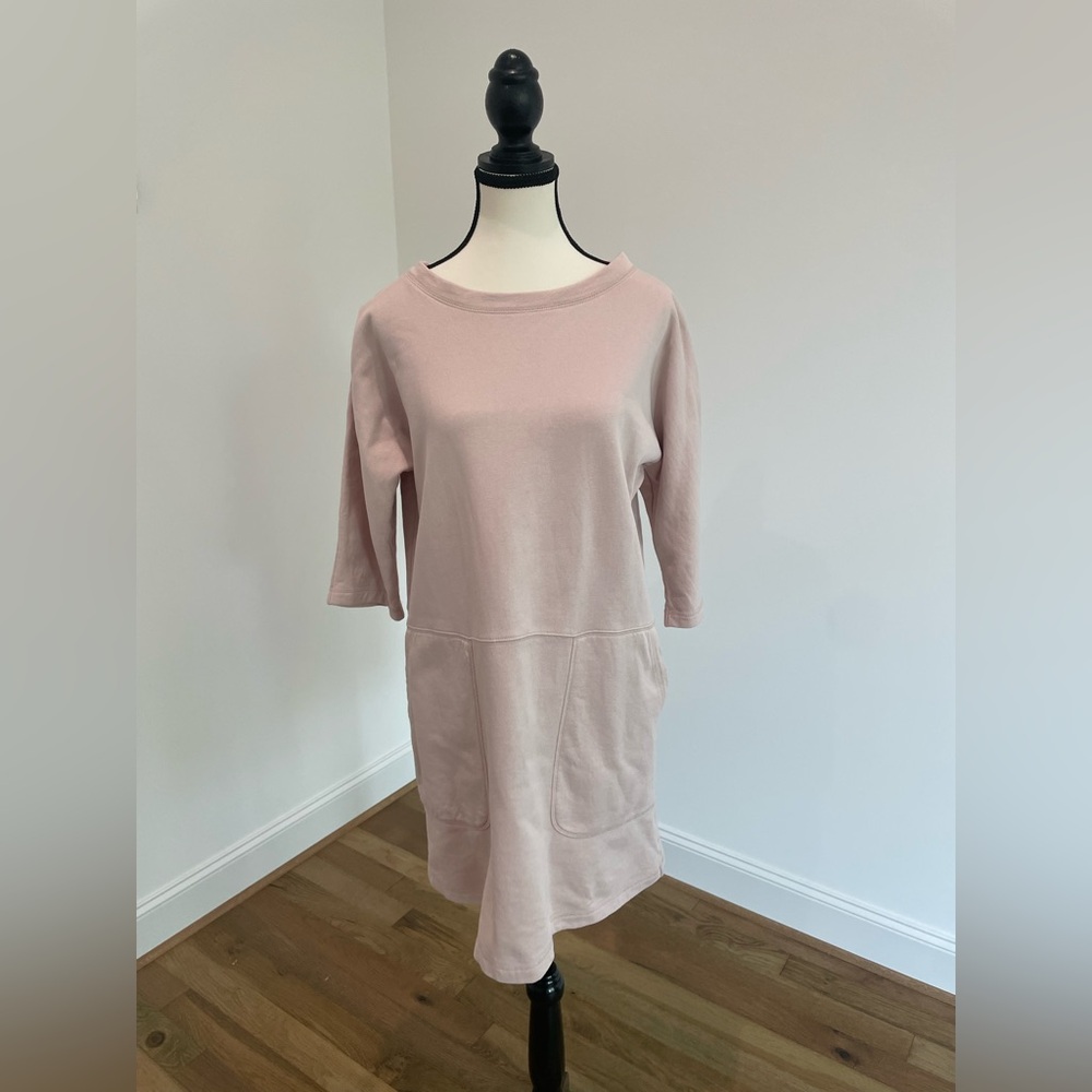 COS 100% Cotton Mini Sweater Dress with Quarter-Length Sleeves